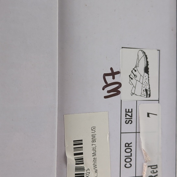 Lucky Step Women's Wedge Platform Sneaker Red/White/Multi-Color sz 7 - Picture 13 of 13